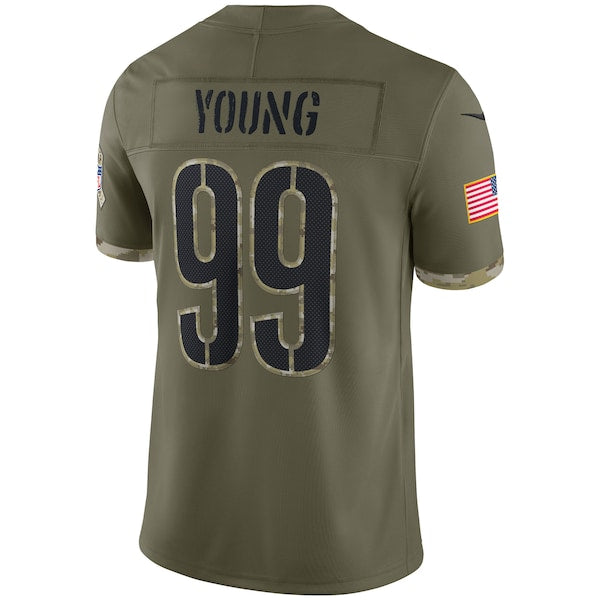 Chase Young Washington Commanders Nike 2022 Salute To Service Limited Jersey - Olive - Image 3
