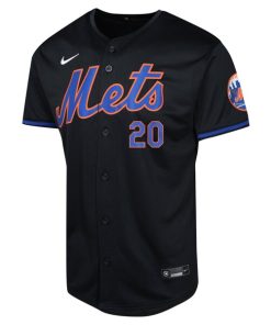 Alternative view of Pete Alonso New York Mets Nike Youth Alternate Limited Player Jersey - Black