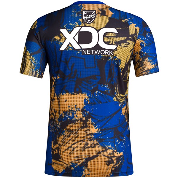 D.C. United adidas 2024 MLS Works Kick Childhood Cancer x Marvel Pre-Match Top - Royal - Image 3
