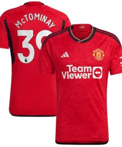 Scott McTominay Manchester United adidas 2023/24 Home Replica Player Jersey - Red/Green