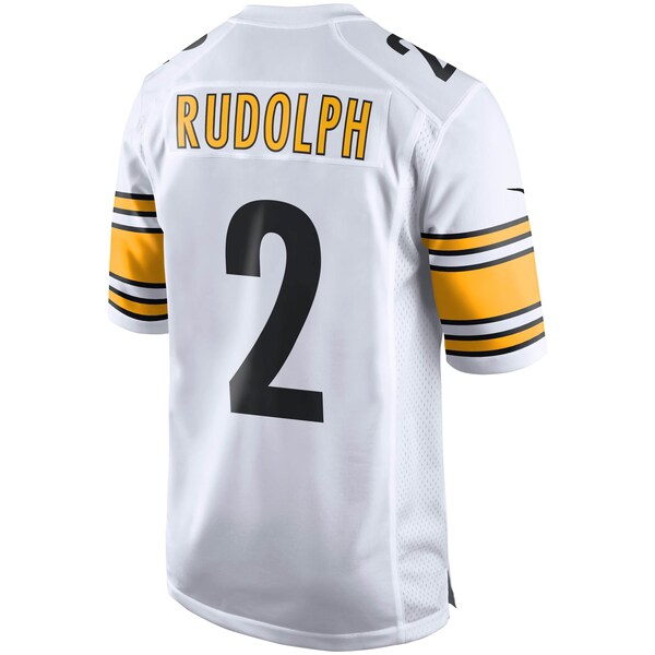 Men's Pittsburgh Steelers Mason Rudolph Nike White Game Jersey - Image 3