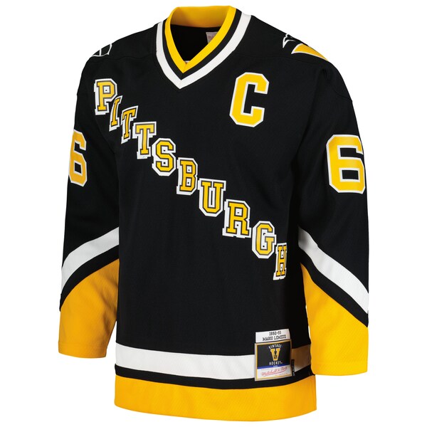 Mario Lemieux Pittsburgh Penguins 1992/93 Blue Line Player Jersey - Black - Image 2