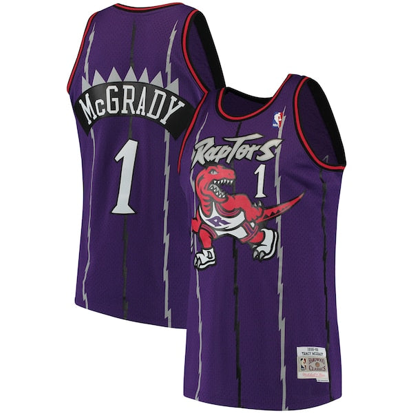 Tracy McGrady Toronto Raptors Hardwood Classics Swingman Jersey - Purple/White