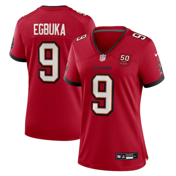 Emeka Egbuka Tampa Bay Buccaneers Nike Women's 50th Season Team Game Jersey - Red/Creamsicle/White - Image 2