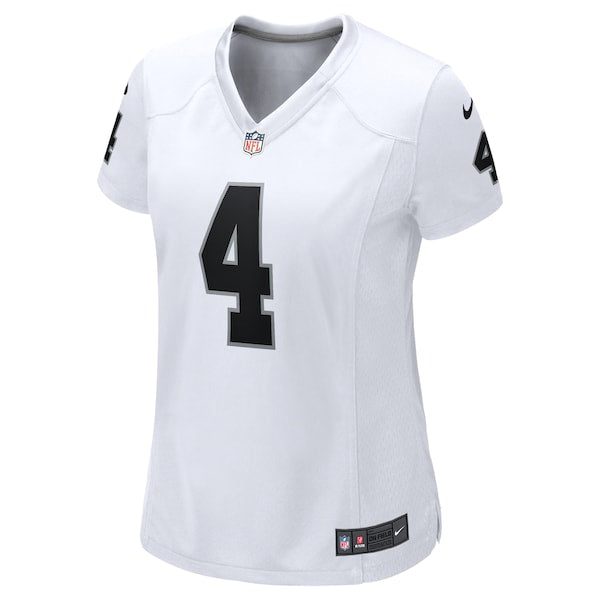 Aidan O'Connell Las Vegas Raiders Nike Women's Game Jersey - White/Black - Image 5