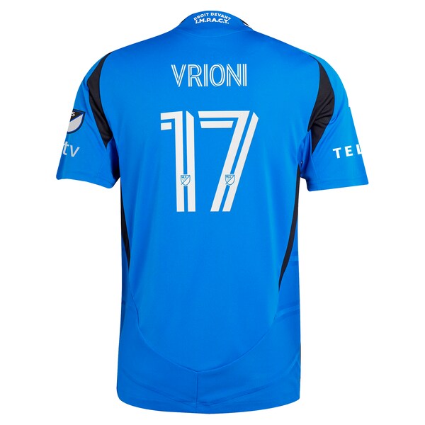 Giacomo Vrioni CF Montreal adidas 2025 Montr¨¦al Original Authentic Player Jersey - Blue - Image 2