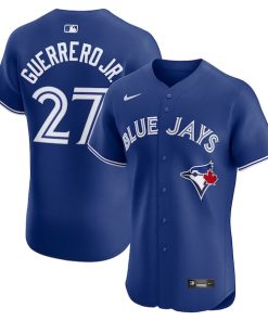 Alternative view of Vladimir Guerrero Jr. Toronto Blue Jays Nike Alternate Elite Jersey - Royal/White/Powder Blue