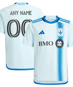 CF Montreal adidas Youth 2024 La Main Replica Custom Jersey?¨C Light Blue