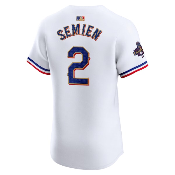 Marcus Semien Texas Rangers Nike 2024 Gold Collection Elite Player Jersey?ยจC White - Image 3