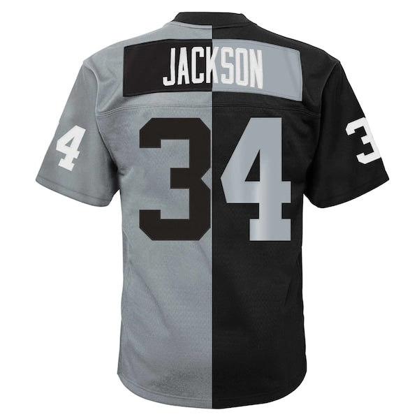 Bo Jackson Las Vegas Raiders Youth Split Legacy Jersey - Black/Silver - Image 3