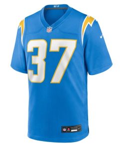 Alternative view of Jordan Oladokun Los Angeles Chargers Nike Team Game Jersey -  Powder Blue