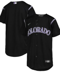 Colorado Rockies Nike Youth Alternate Replica Team Jersey - Black