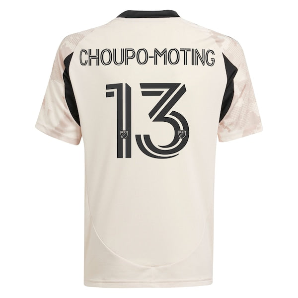 Eric Maxim Choupo-Moting New York Red Bulls adidas Youth 2025 Stone Kit Replica Player Jersey - Tan - Image 3
