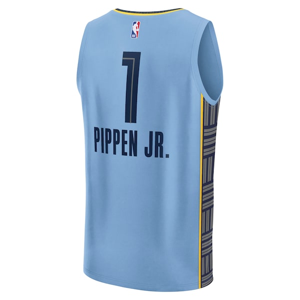 Scotty Pippen Jr. Memphis Grizzlies Fast Break Replica Player Jersey - Statement Edition - Light Blue - Image 3