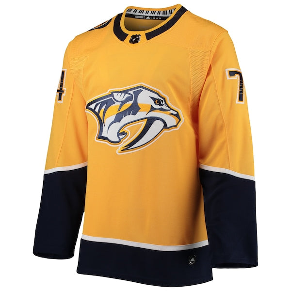 Juuse Saros Nashville Predators adidas Home Authentic Player Jersey - Gold - Image 2