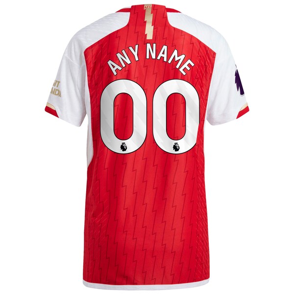 Arsenal adidas 2023/24 Home Authentic Custom Jersey - Red - Image 3