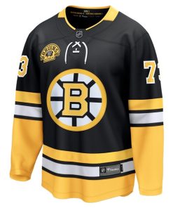 Alternative view of Charlie McAvoy Boston Bruins  100th Anniversary Premier Breakaway Player Jersey - Black