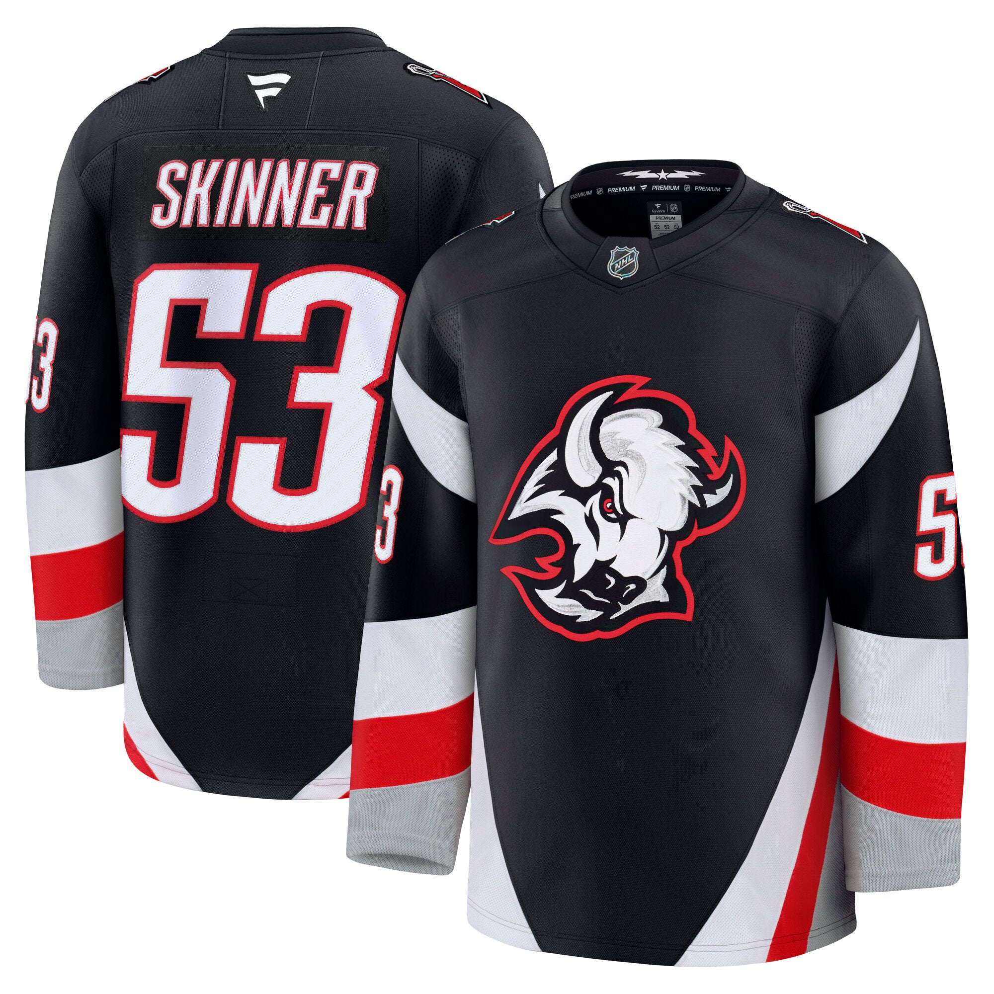 Jeff Skinner Buffalo Sabres Home Premium Jersey - Royal/Black - Image 9