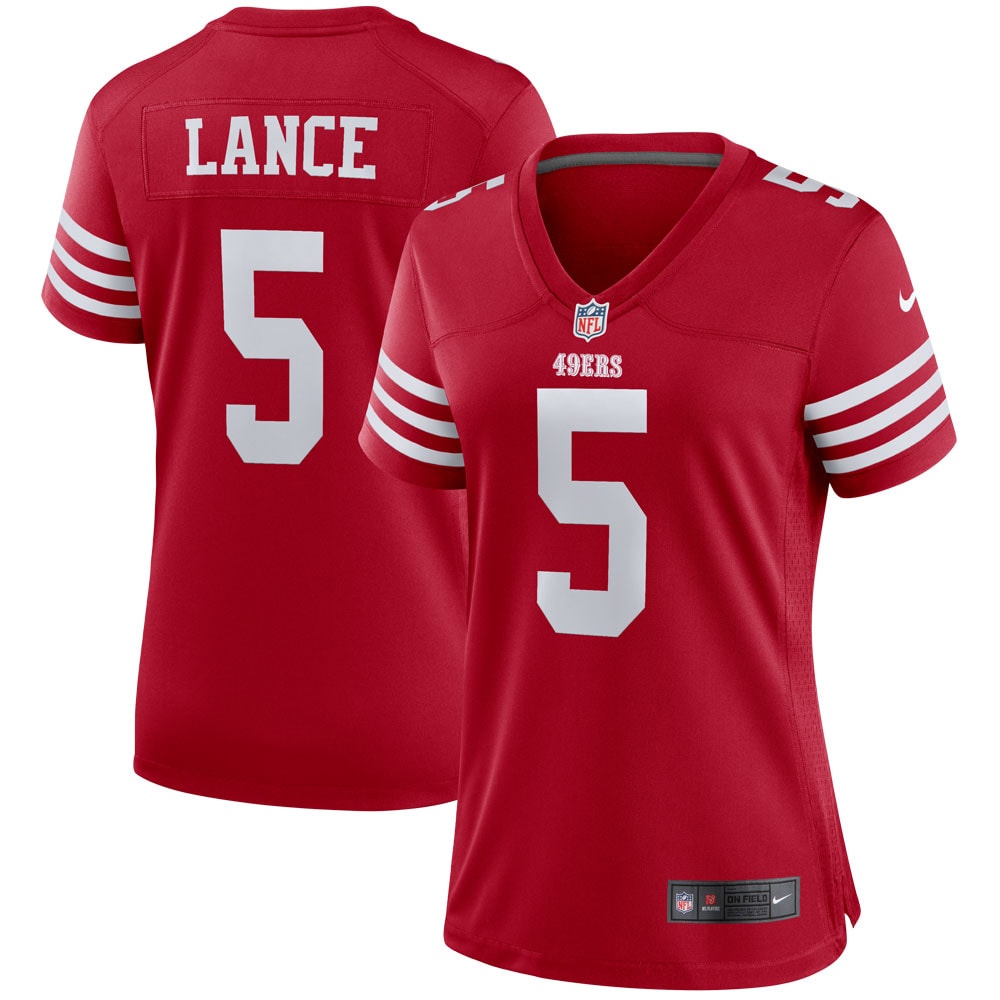 Trey Lance San Francisco 49ers Nike Women's Player Jersey - White/Scarlet - Image 2