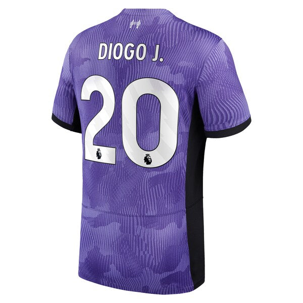 Diogo Jota Liverpool Nike 2023/24 Third Stadium Replica Player Jersey - Purple - Image 3