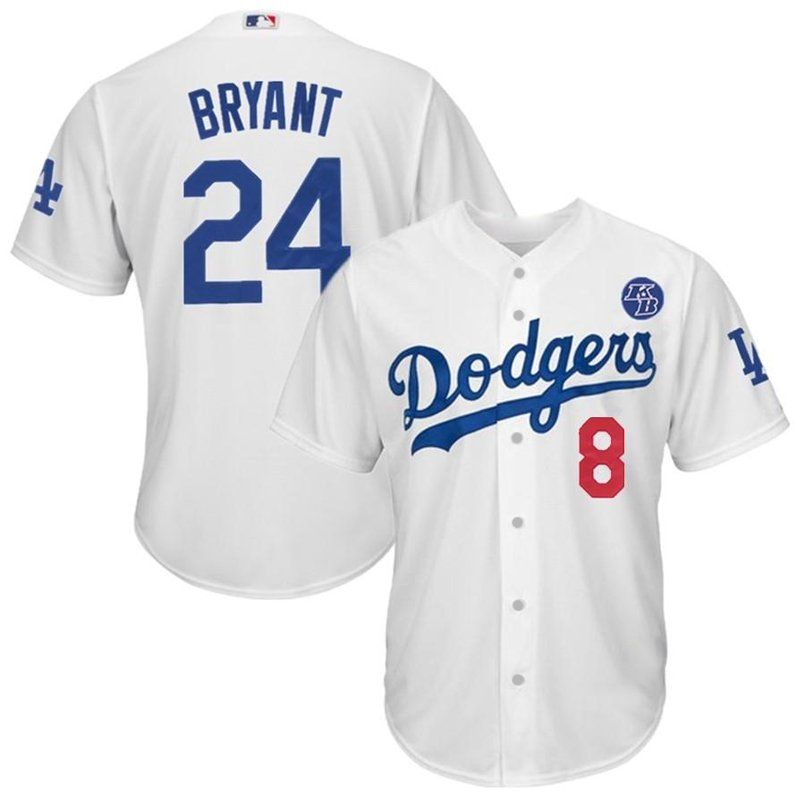 Kobe Bryant Legend Los Angeles Dodgers 8/24 Special Jersey ยจC White