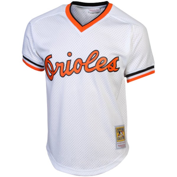 Cal Ripken Jr. Baltimore Orioles 1985 Authentic Cooperstown Collection Mesh Batting Practice Jersey - White - Image 2
