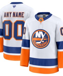 Alternative view of New York Islanders  Away Premium Custom Jersey - White/Royal