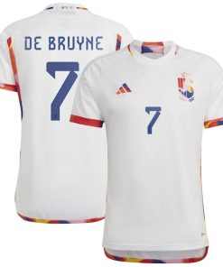 Kevin De Bruyne Belgium National Team adidas 2022/23 Away Replica Jersey - White
