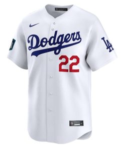 Alternative view of Clayton Kershaw Los Angeles Dodgers Nike 2024 MLB World Tour Seoul Series Home Limited Player Jersey - White