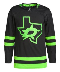 Alternative view of Dallas Stars adidas Men's Alternate Primegreen Authentic Jersey - Black