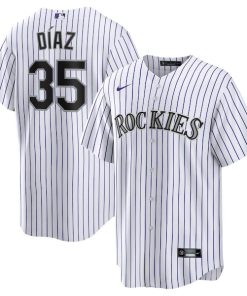 Elias D¨ªaz Colorado Rockies Nike Home  Replica Player Jersey - White