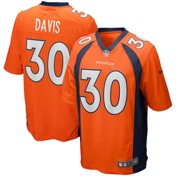 Terrell Davis Denver Broncos Nike Game Retired Player Jersey - Orange/Navy - Image 2