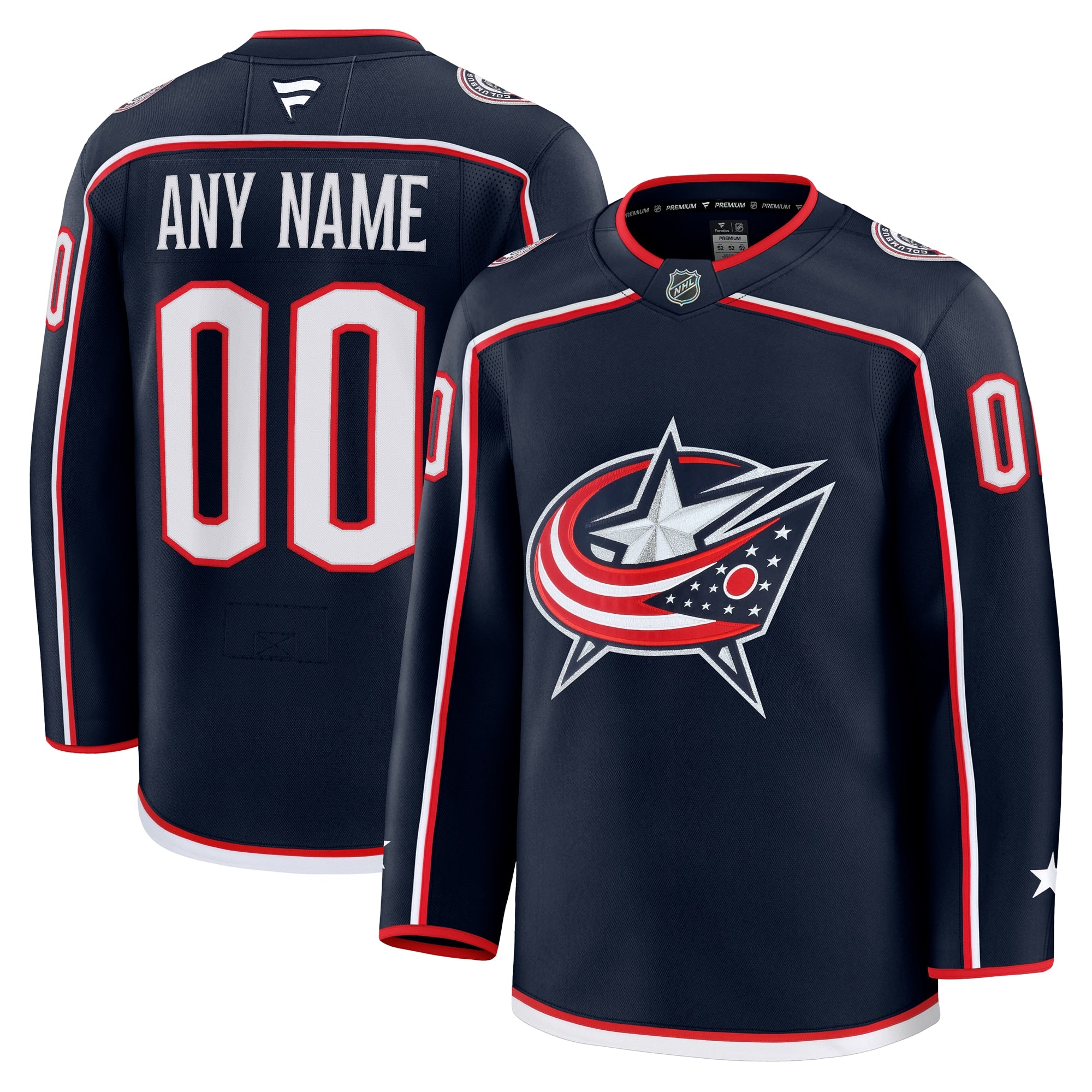 Columbus Blue Jackets Away Premium Custom Jersey - White/Navy - Image 9