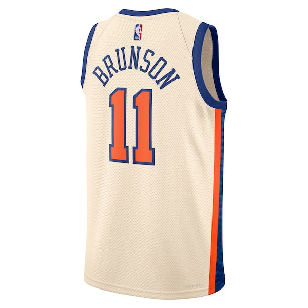 Jalen Brunson New York Knicks Nike Unisex 2025/26 Swingman Jersey - Cream - City Edition - Image 2