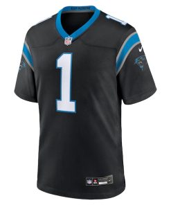 Alternative view of Number 1 Dad Carolina Panthers Nike Game Jersey - Black
