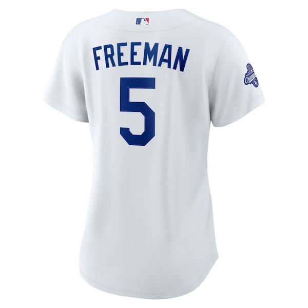 Freddie Freeman Los Angeles Dodgers Nike Women's Home 2025 World Series Champions Replica Jersey - White - Image 3