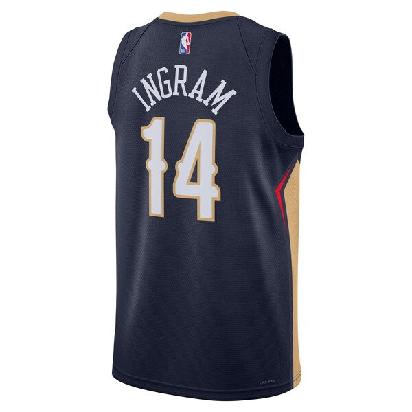 Brandon Ingram New Orleans Pelicans Nike Unisex Swingman Jersey - Icon Edition - Navy - Image 3