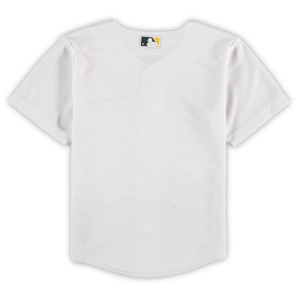 Oakland Athletics Nike Preschool Home Replica Team Jersey - White - Image 3