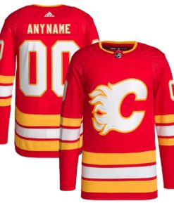 Calgary Flames adidas  Home 2020/21 Primegreen Authentic Custom Jersey - Red