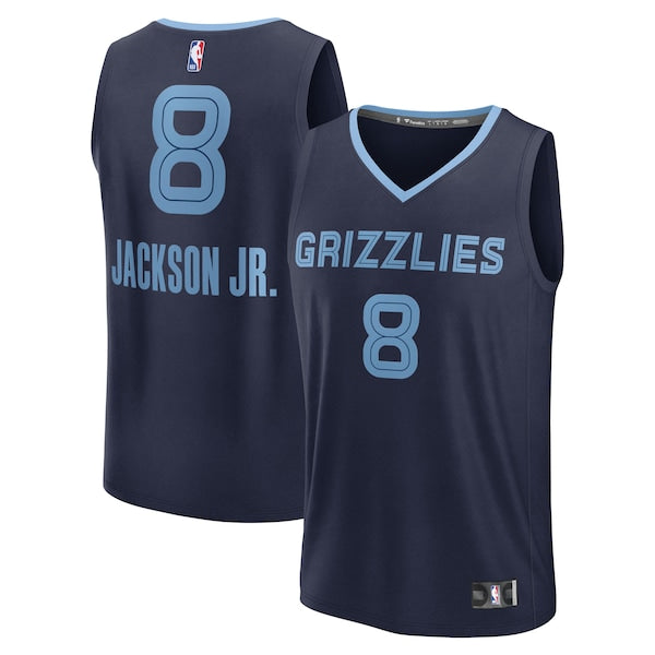 Jaren Jackson Jr. Memphis Grizzlies Fast Break Replica Jersey - Navy - Icon Edition