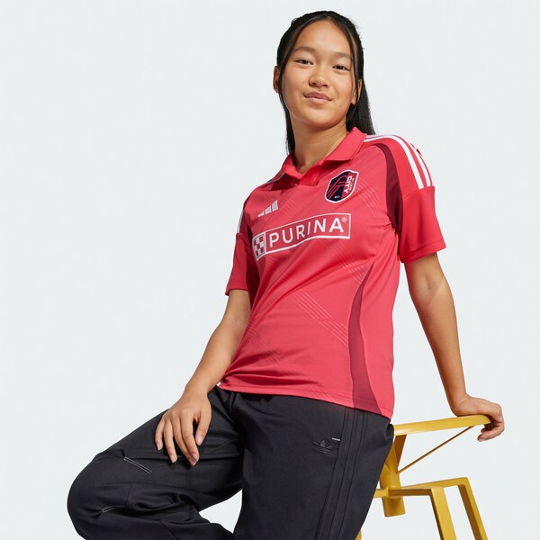 St. Louis City SC adidas Youth 2025 Forever CITY Red Replica Jersey - Red - Image 6