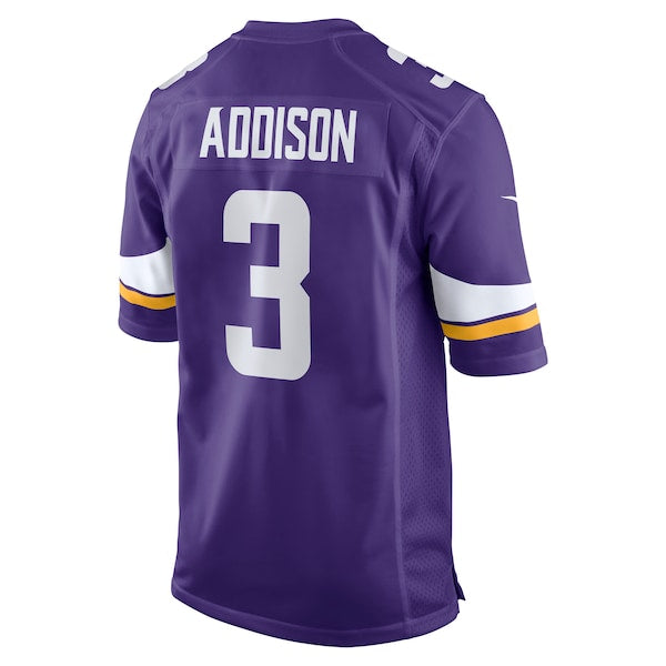 Jordan Addison Minnesota Vikings Nike 2023 NFL Draft First Round Pick Game Jersey - Purple - Image 4
