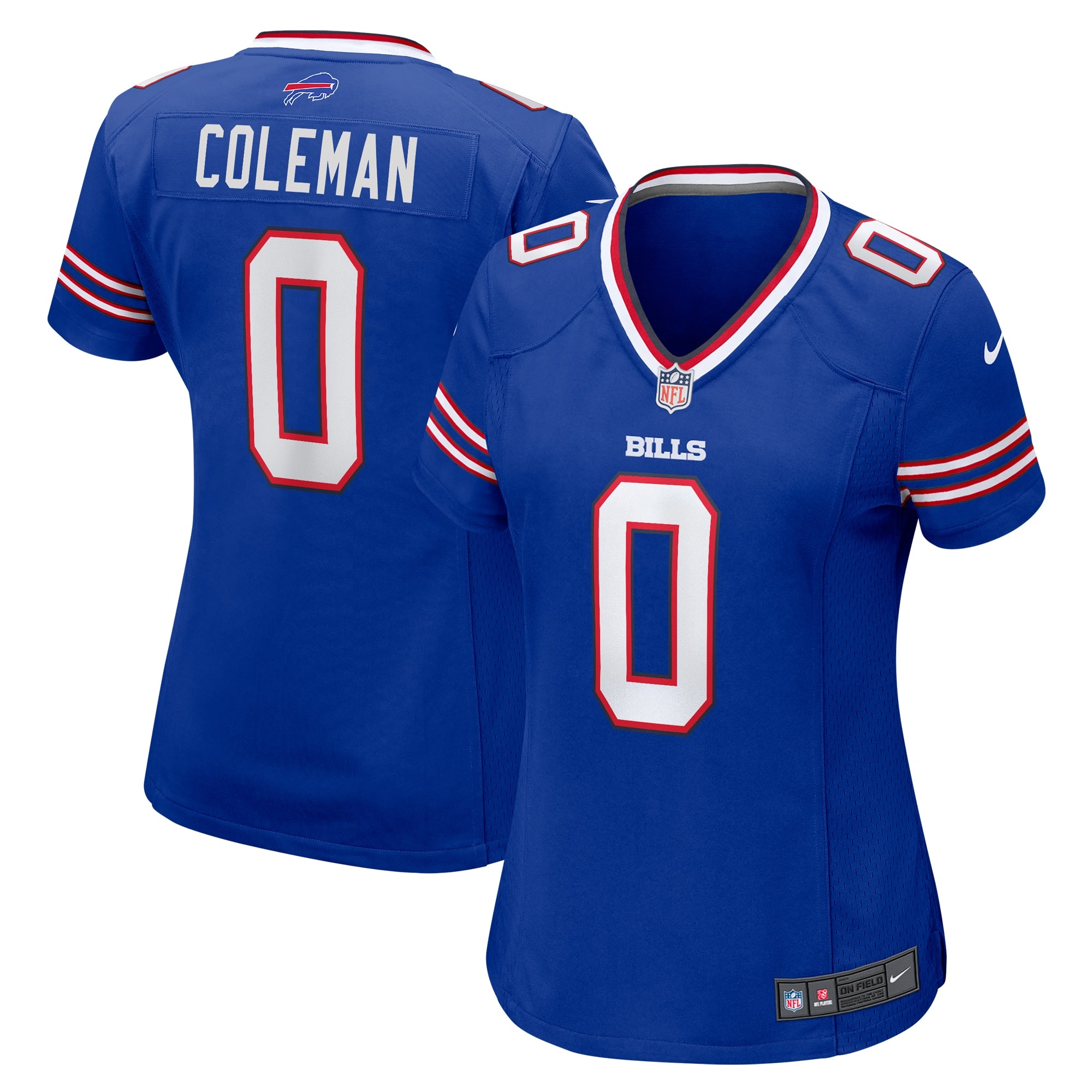 Keon Coleman Buffalo Bills Nike Women's Alternate Game Jersey - Red/Royal - Image 6