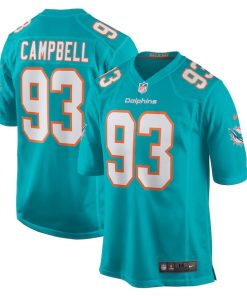 Calais Campbell Miami Dolphins Nike  Game Jersey -  Aqua