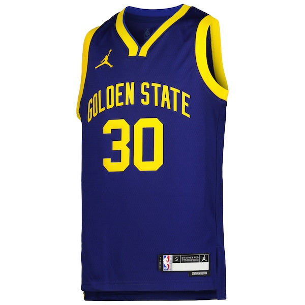 Stephen Curry Golden State Warriors Jordan Brand Youth Swingman Jersey - Statement Edition - Blue - Image 3