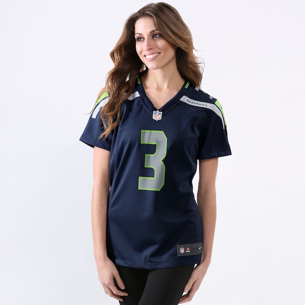 Russell Wilson Seattle Seahawks Nike Women's Game Player Jersey - College Navy/Neon Green - Image 11
