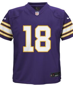Alternative view of Justin Jefferson Minnesota Vikings Nike Preschool Alternate Game Jersey - Purple