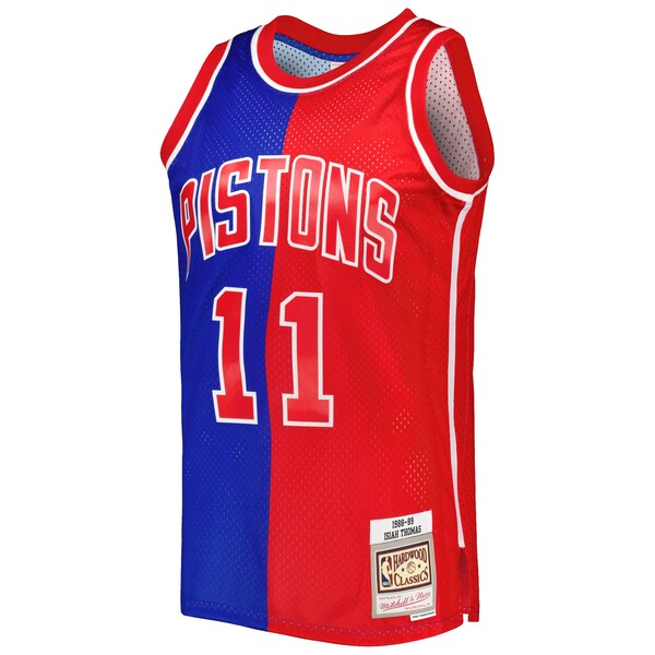 Isiah Thomas Isiah Thomas Hardwood Classics 1988/89 Split Swingman Jersey - Blue/Red - Image 2