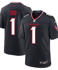 Houston Texans Nike #1 Dad Game Jersey - Navy