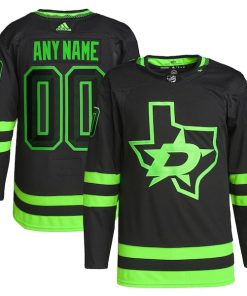 Dallas Stars adidas  Alternate  Primegreen Authentic Custom Jersey - Black